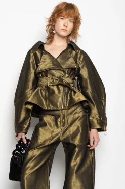 Marques ' Almeida Outerwear | Denim | DENIM POINTY JACKET GOLD