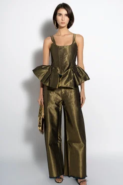 Marques ' Almeida Denim | Tops | LUREX FITTED CORSET GOLD