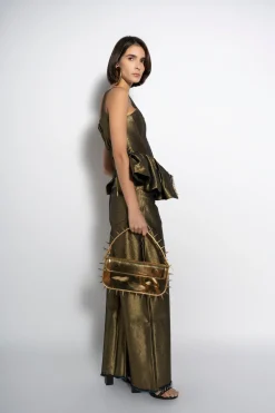 Marques ' Almeida Denim | Tops | LUREX FITTED CORSET GOLD