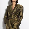 Marques ' Almeida Denim | Outerwear | LUREX OVERSIZED BLAZER GOLD