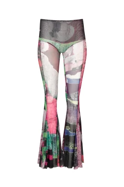 Marques ' Almeida Bottoms | Bottoms | GRAFFITI PRINT MESH TROUSERS MULTICOLOUR