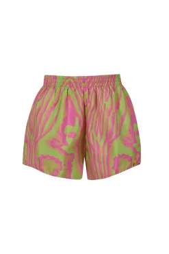 Marques ' Almeida Swimwear | Bottoms | GREEN AND PINK SWIMWEAR LOOSE SHORTS MULTICOLOUR