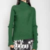 Marques ' Almeida Knitwear | Tops | DRAPED JUMPER IN MERINO KNIT GREEN