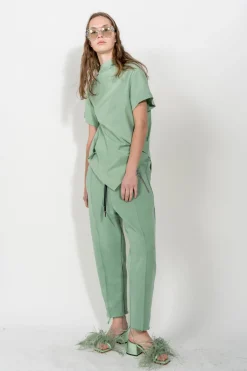 Marques ' Almeida Shoes | GREEN FEATHER STRAPPY SANDAL LIGHTGREEN