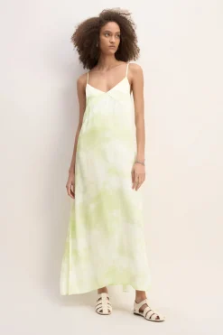 Marques ' Almeida Dresses | M'a X Everlane | GREEN TIE DYE SLIP DRESS LIGHTGREEN