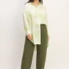 Marques ' Almeida Tops | M'a X Everlane | GREEN TIE-DYE SATIN SHIRT LIGHTGREEN