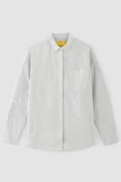 Marques ' Almeida Tops | M'a X Everlane | PATCHWORK SHIRT GREY