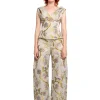 Marques ' Almeida Bottoms | SATIN BROCADE BOYFRIEND TROUSERS GREY