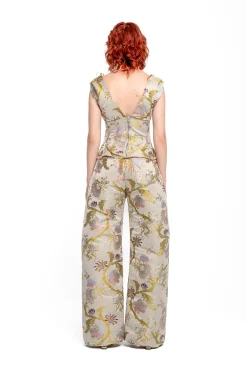 Marques ' Almeida Tops | SATIN BROCADE OFF SHOULDER FITTED TOP GREY