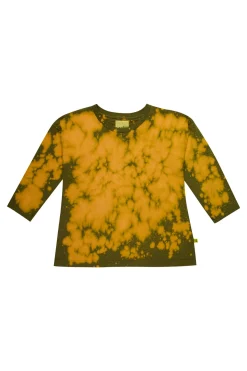 Marques ' Almeida Jersey | Tops | KHAKI AND ORANGE SPLATTERED LONG SLEEVE TOP MULTICOLOUR