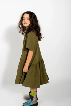 Marques ' Almeida Jersey | Dresses | GATHERED JERSEY T-SHIRT DRESS KHAKI