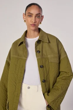 Marques ' Almeida Outerwear | M'a X Everlane | PATCHWORK OVERSHIRT KHAKI
