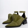 Marques ' Almeida Shoes | POINTY FRILL LACE UP PUMPS KHAKI