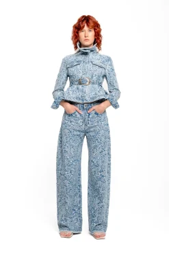 Marques ' Almeida Denim | Bottoms | LIGHT BLUE BROCADE DENIM BOYFRIEND TROUSERS LIGHTBLUE