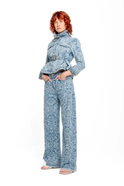 Marques ' Almeida Denim | Bottoms | LIGHT BLUE BROCADE DENIM BOYFRIEND TROUSERS LIGHTBLUE