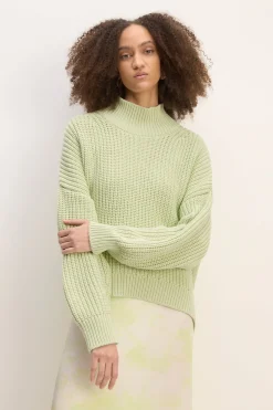 Marques ' Almeida Knitwear | Tops | LIGHT GREEN TURTLENECK KNIT JUMPER LIGHTGREEN