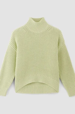 Marques ' Almeida Knitwear | Tops | LIGHT GREEN TURTLENECK KNIT JUMPER LIGHTGREEN