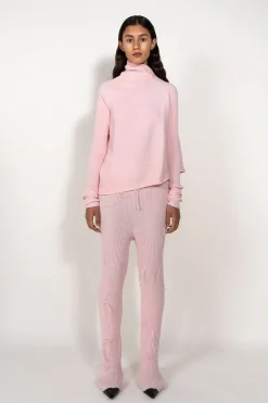 Marques ' Almeida Knitwear | Tops | LIGHT PINK DRAPED JUMPER IN MERINO KNIT LIGHTPINK