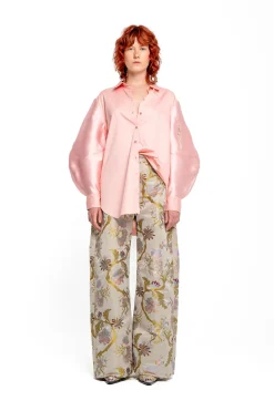 Marques ' Almeida Tops | LIGHT PINK SHIRT WITH MIKADO BOMBER SLEEVES LIGHTPINK