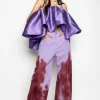 Marques ' Almeida Bottoms | Denim | LILAC AND BURGUNDY TIE DYE BOYFRIEND TROUSERS MULTICOLOUR