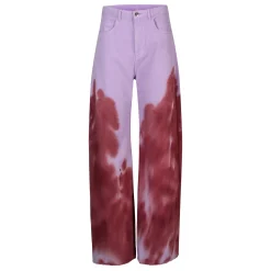 Marques ' Almeida Bottoms | Denim | LILAC AND BURGUNDY TIE DYE BOYFRIEND TROUSERS MULTICOLOUR