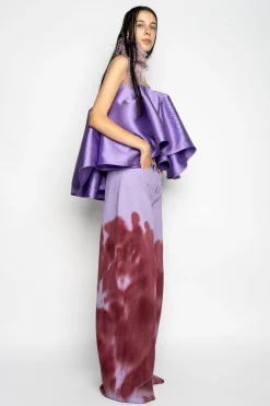 Marques ' Almeida Bottoms | Denim | LILAC AND BURGUNDY TIE DYE BOYFRIEND TROUSERS MULTICOLOUR