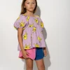 Marques ' Almeida Tops | HANDS PRINT BALLOON SLEEVE TOP LILAC