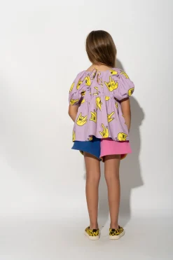 Marques ' Almeida Tops | HANDS PRINT BALLOON SLEEVE TOP LILAC
