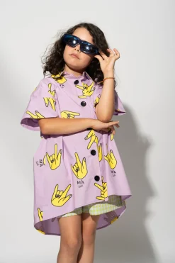 Marques ' Almeida Tops | HANDS PRINT OVERSIZED SHIRT LILAC