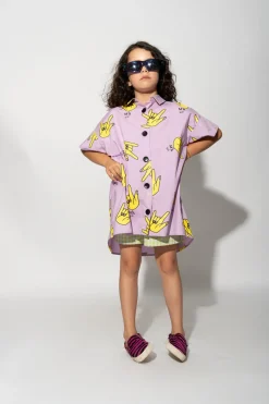 Marques ' Almeida Tops | HANDS PRINT OVERSIZED SHIRT LILAC