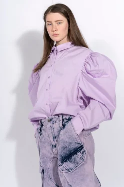 Marques ' Almeida Tops | Tops | PUFF SLEEVE SHIRT LILAC