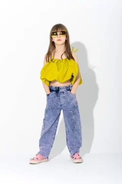 Marques ' Almeida Tops | BALLOON TOP LIME