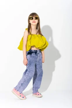 Marques ' Almeida Tops | BALLOON TOP LIME