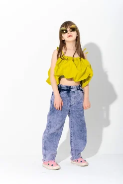 Marques ' Almeida Tops | BALLOON TOP LIME