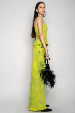Marques ' Almeida Tops | Denim | BRA CUP CORSET LIME