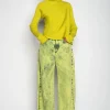 Marques ' Almeida Knitwear | Tops | MERINO DRAPED JUMPER LIME