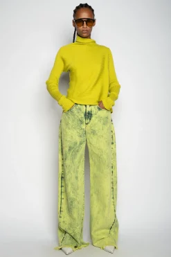 Marques ' Almeida Knitwear | Tops | MERINO DRAPED JUMPER LIME