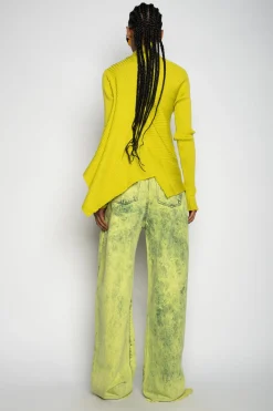Marques ' Almeida Knitwear | Tops | MERINO DRAPED JUMPER LIME