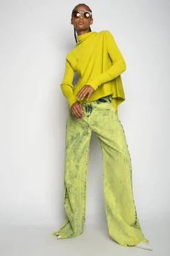 Marques ' Almeida Knitwear | Tops | MERINO DRAPED JUMPER LIME