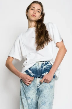 Marques ' Almeida Tops | MARQUES'ALMEIDA EMBROIDERED T-SHIRT WHITE