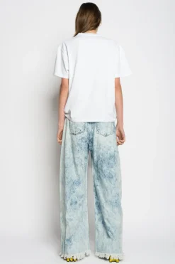 Marques ' Almeida Tops | MARQUES'ALMEIDA EMBROIDERED T-SHIRT WHITE