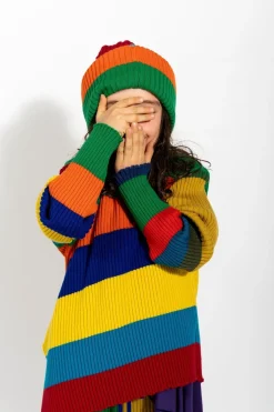 Marques ' Almeida Accessories | Knitwear | MULTI STRIPES MERINO KNIT BEANIE MULTICOLOUR