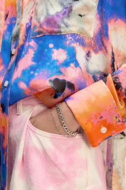 Marques ' Almeida Tops | M'a X Everlane | SATIN SHIRT MULTICOLOUR