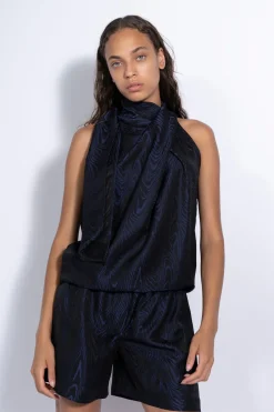 Marques ' Almeida Tops | Tops | DRAPED BLOUSE NAVY