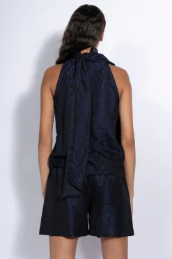 Marques ' Almeida Tops | Tops | DRAPED BLOUSE NAVY
