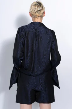 Marques ' Almeida Tops | EMBROIDERED PYJAMA SHIRT NAVY