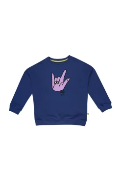 Marques ' Almeida Tops | HAND PRINT SWEATSHIRT NAVY