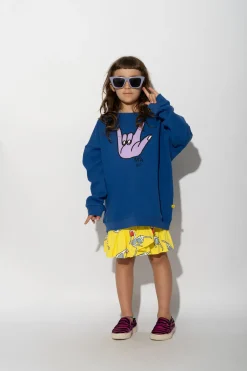 Marques ' Almeida Tops | HAND PRINT SWEATSHIRT NAVY
