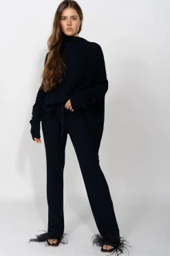 Marques ' Almeida Bottoms | Knitwear | KNITTED TROUSERS NAVY