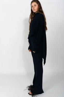 Marques ' Almeida Bottoms | Knitwear | KNITTED TROUSERS NAVY